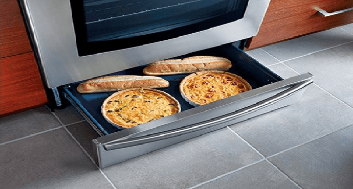 Drawers in the oven