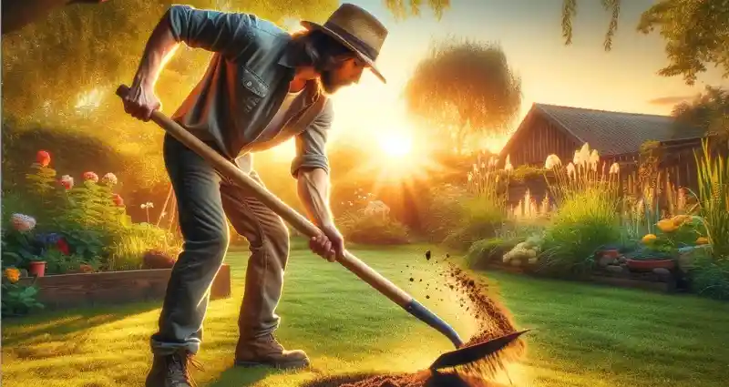 Grass Removal With A Hoe